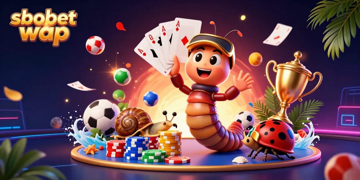 Engage in thrilling sbobet wap sports betting with a vibrant scene full of action and excitement.