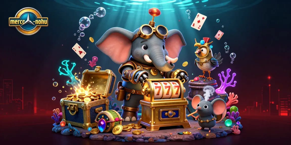 Experience vibrant gameplay with mercedes-nohu's steampunk slots and rich treasures in this captivating scene.