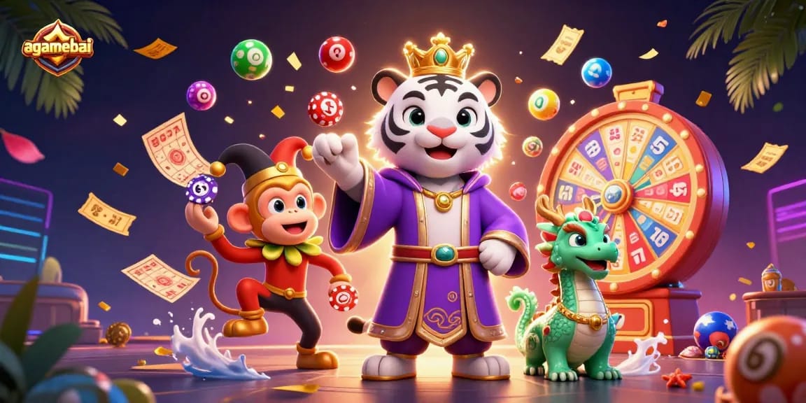 Engage in exciting gameplay action with agamebai's vibrant casino experience featuring dynamic characters and game elements.