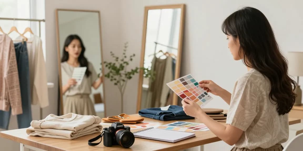 Consulenza per il guardaroba capsula con outfit coordinati e accessori in un ambiente accogliente.