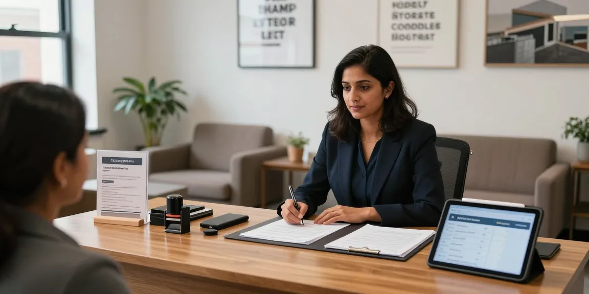 Notary public in Leicester, Gurjit Sanghera, providing welcoming service at her modern office.