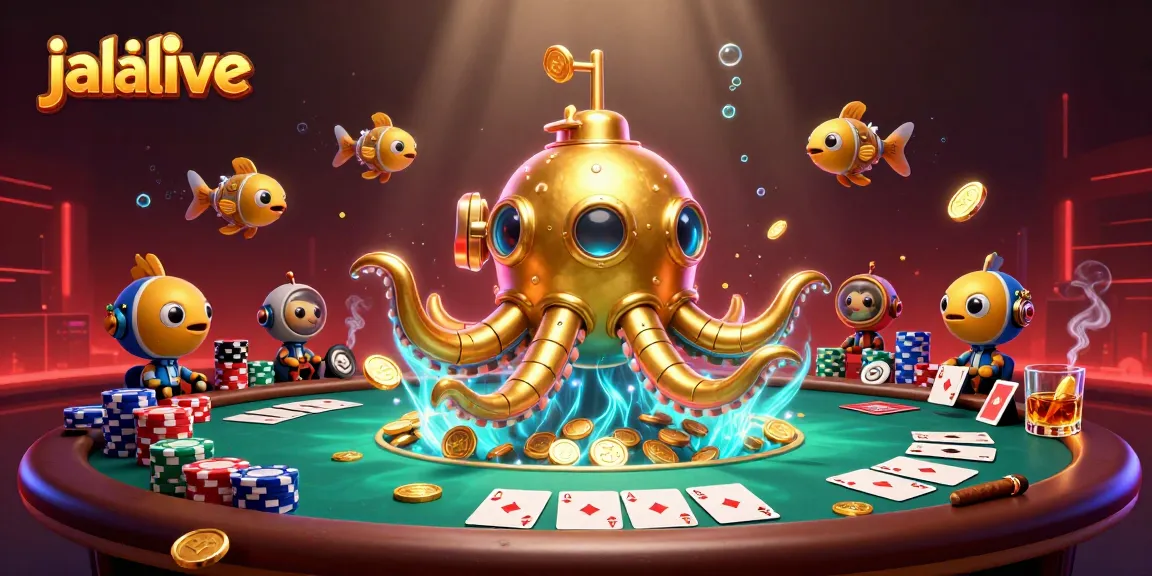 Experience jalalive with an engaging scene featuring a golden kraken submarine highlighting dynamic gambling elements