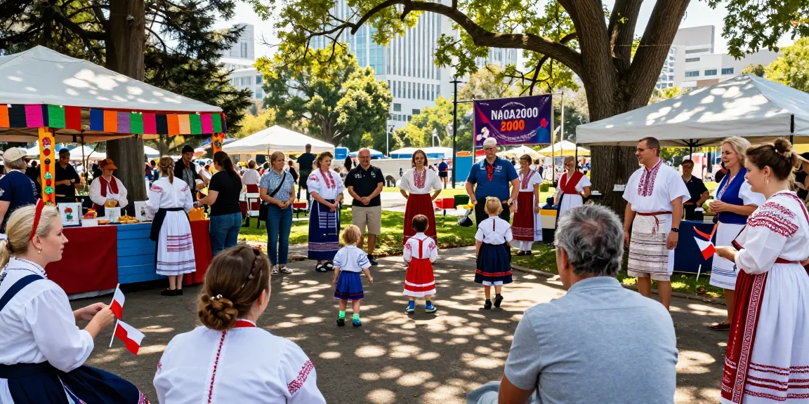 Vibrant Polish community celebration in San Francisco, highlighting https://www.sfpol.com/ cultural pride and togetherness.