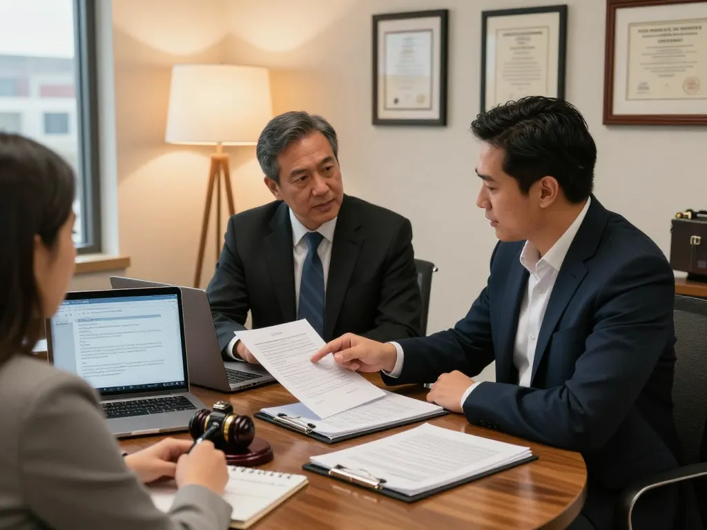 Orlando Personal Injury Lawyer consulting with client in a professional office setting
