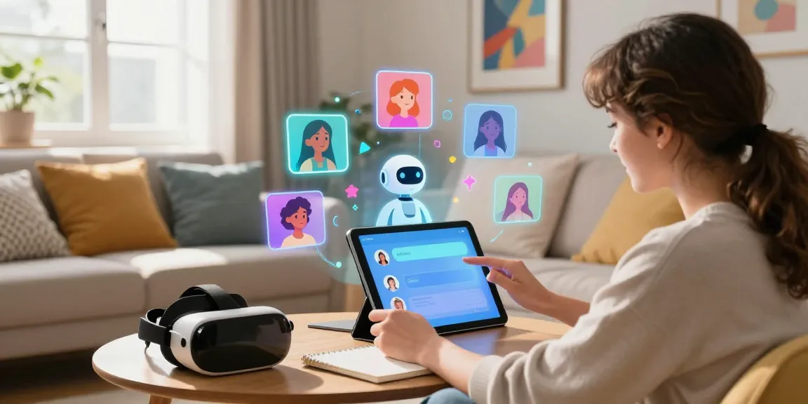 Engaging interaction with crushon ai in a cozy living room setting during immersive virtual conversations.