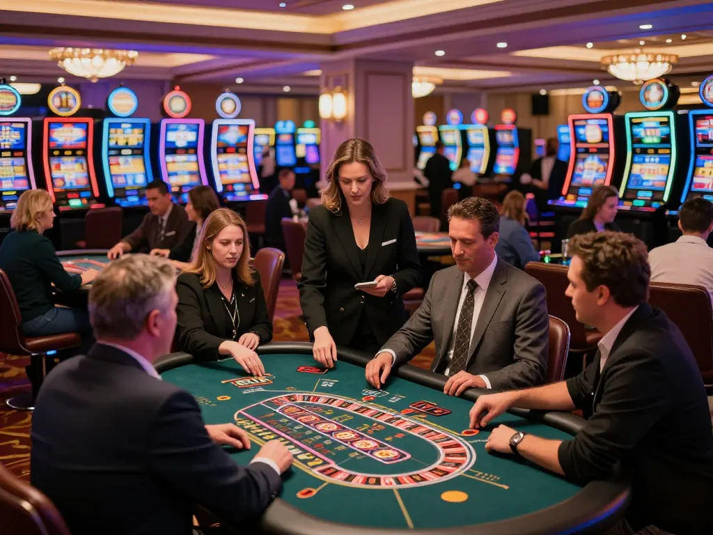 Experience the excitement of nn888's upscale casino floor with diverse games and vibrant atmosphere