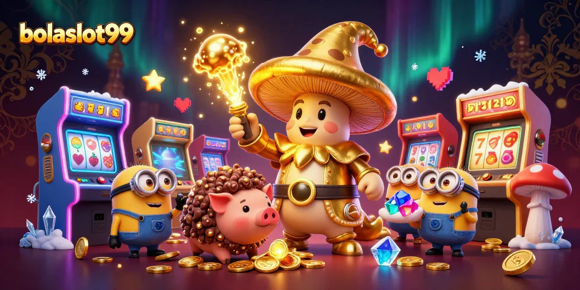 Bettors engage with magical treasures and slots at bolaslot99's vibrant gaming scene.