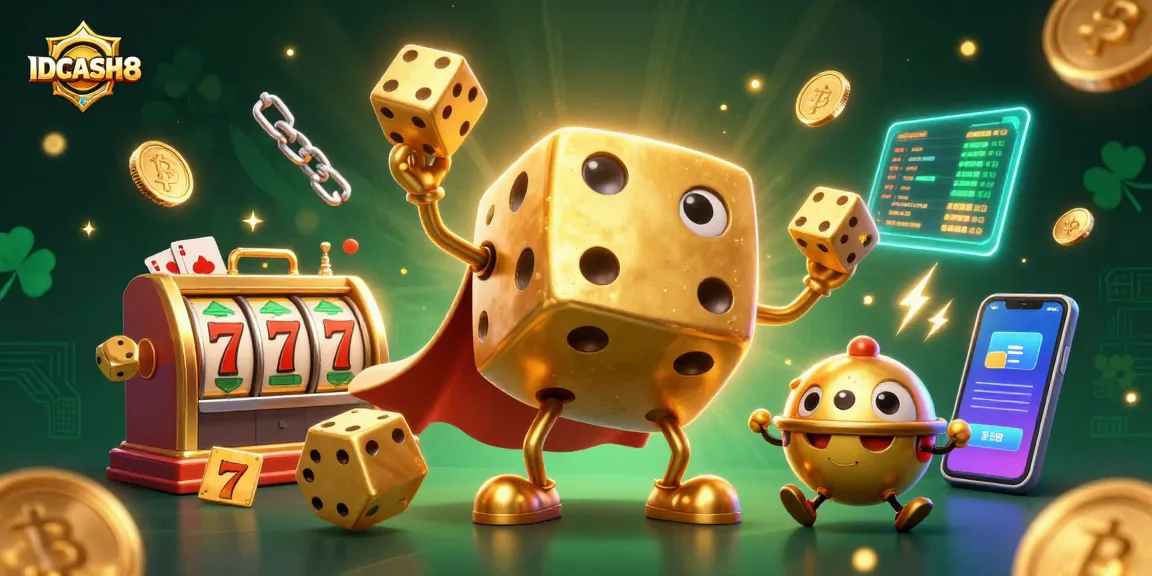 Engage with thrilling gameplay at IDCASH88 featuring vibrant casino elements and animated characters.