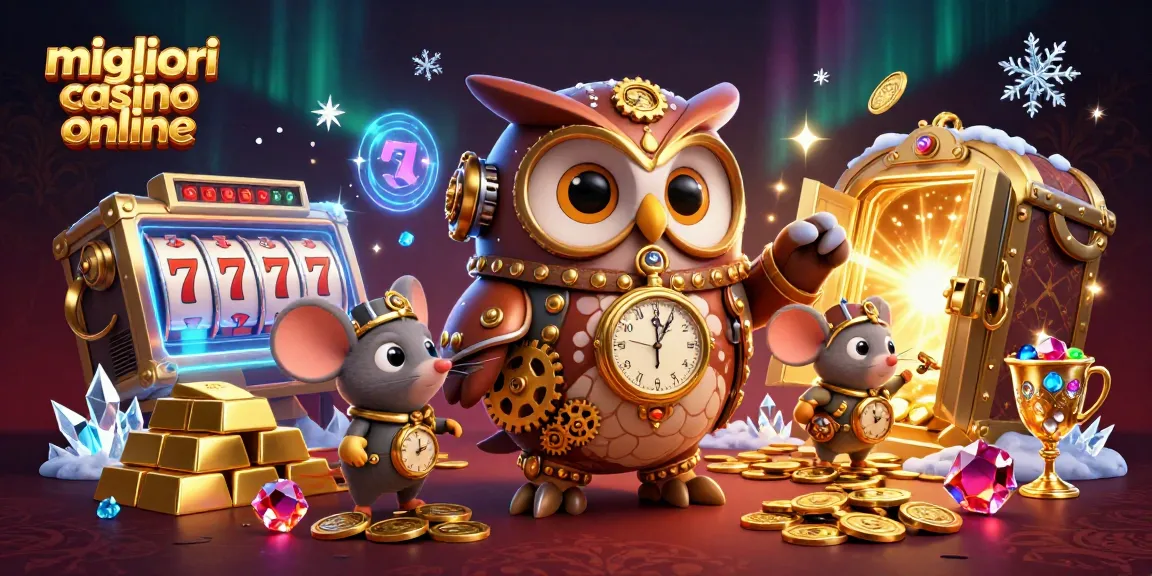 Scopri i migliori casino online: slot, jackpot e tesori in un'illustrazione vivace.