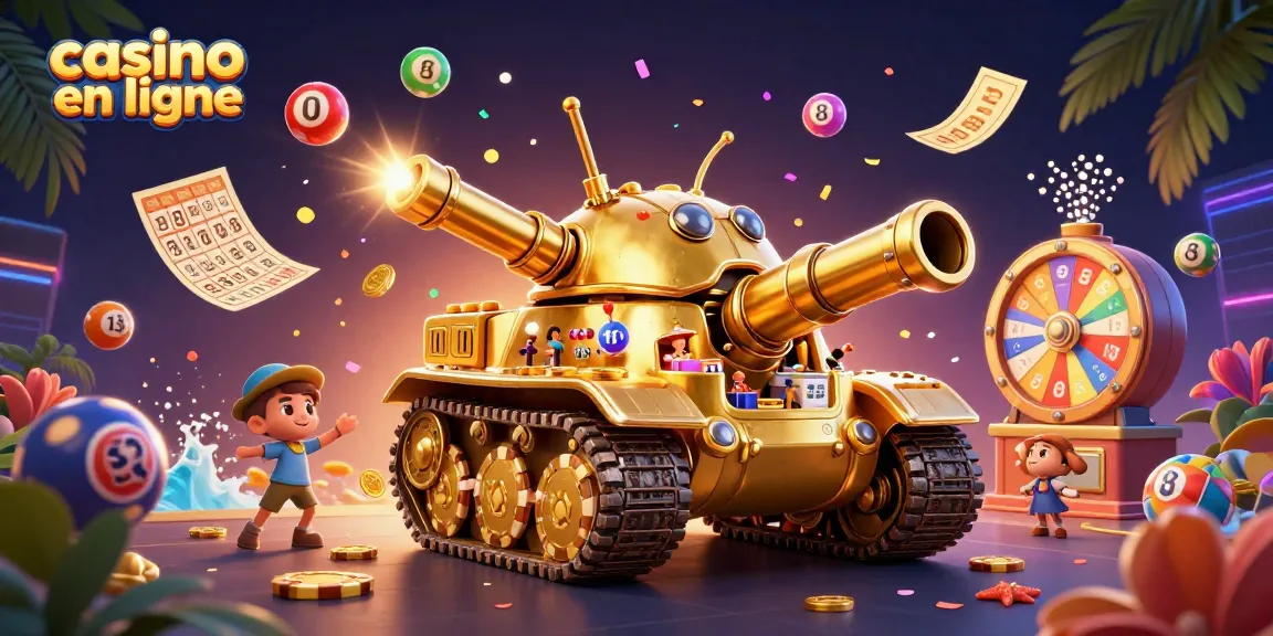 Jouer au casino en ligne avec une scène dynamique de loto et de bingo captivants.