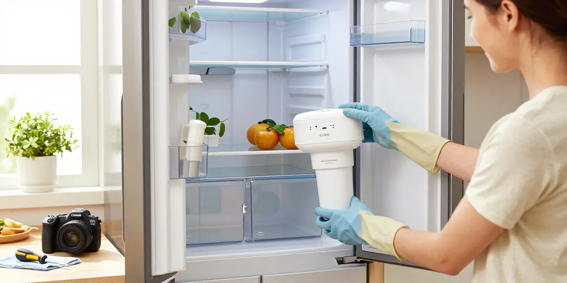 AQUA CREST EDR1RXD1 Replacement for W10295370A being installed in a bright kitchen to ensure fresh water quality.
