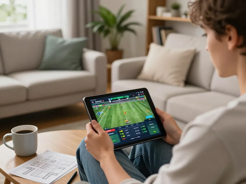 Siti non AAMS presentati in un accogliente ambiente di gioco online con una donna che utilizza un tablet.