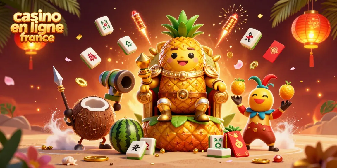 Vivez l'expérience vibrante du casino en ligne France avec notre illustration 3D animée.