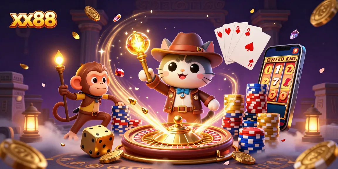 Experience exhilarating wins with xx88 at this captivating casino adventure scene.