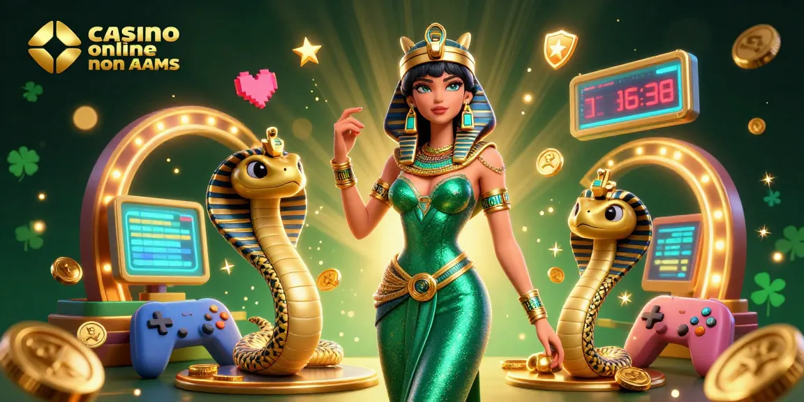 Vivi un'esperienza di gioco emozionante presso i casinò online non AAMS con personaggi vivaci ed elementi da casinò per un'avventura coinvolgente.