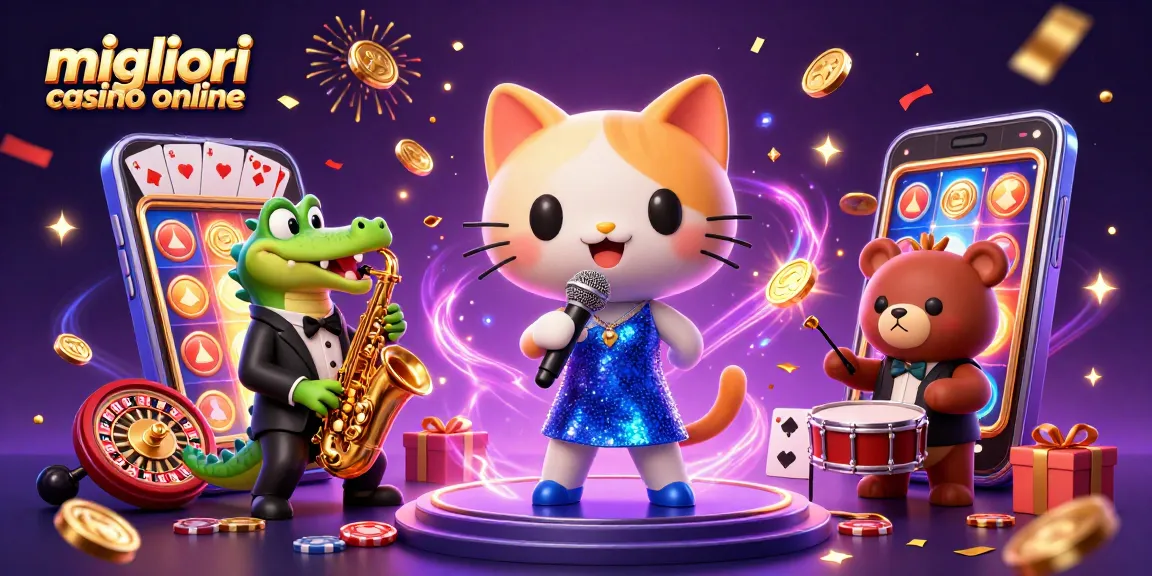 Scopri i migliori casino online con la nostra vivace illustrazione di gioco d'azzardo animata.