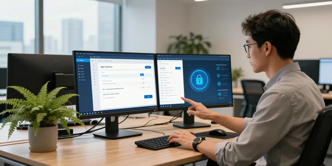 Implementing an age verification system in a modern office environment with real-time data analytics.
