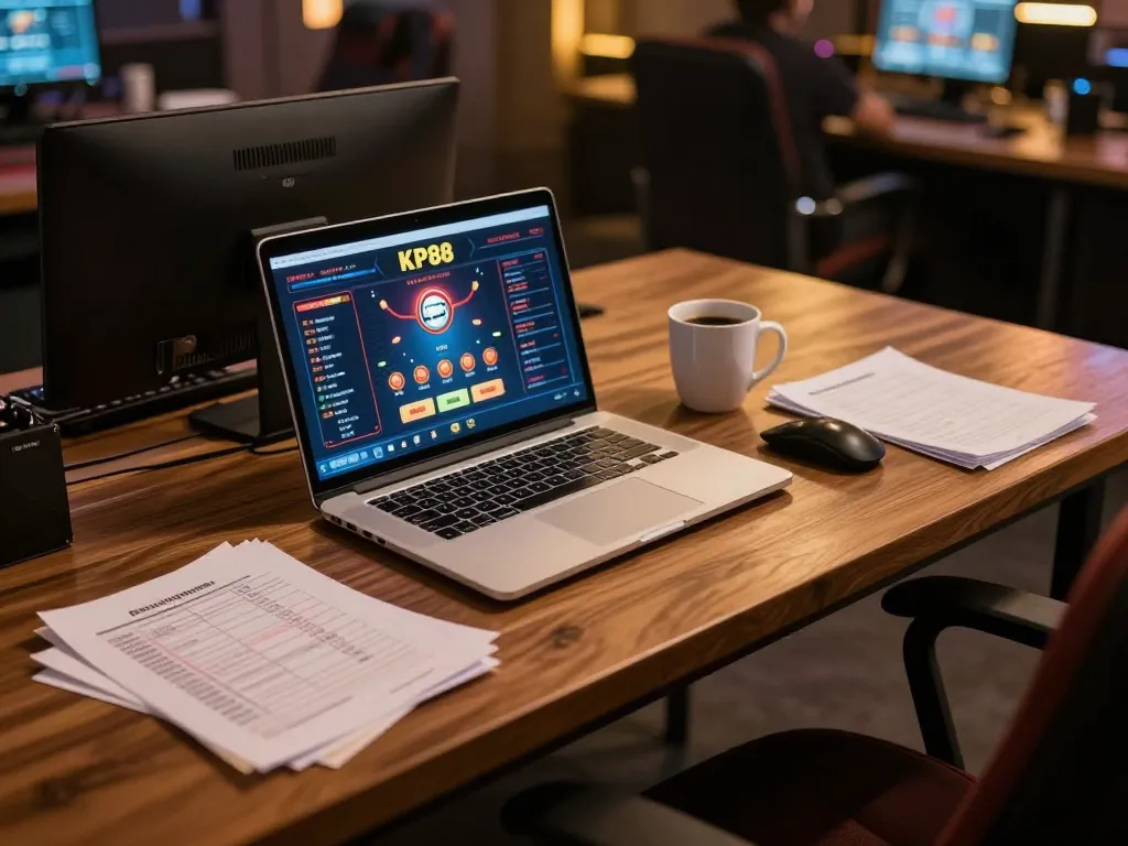 Engaging in online gaming at KP88 casino while managing bankroll strategy.