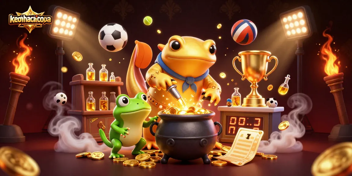 Experience keonhacaicopa with a dynamic scene of an alchemist creating gold in a vibrant casino setting.