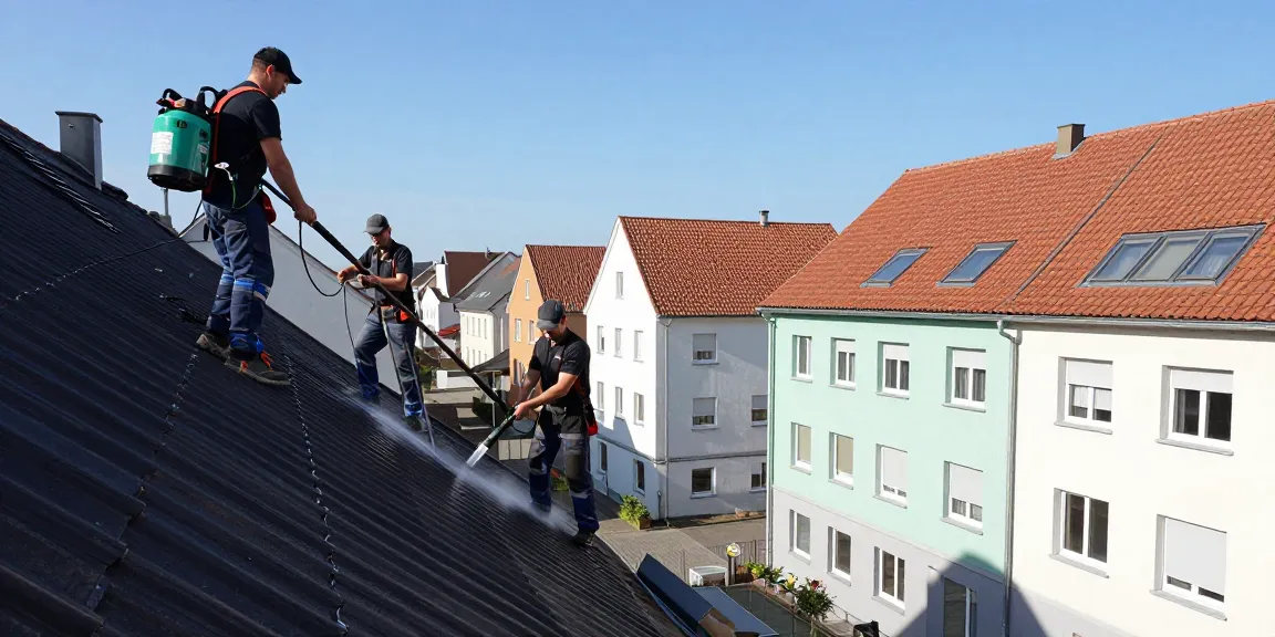 Reinigung Iserlohn mit professionellem Team, das Dächer und Fassaden umweltfreundlich reinigt.