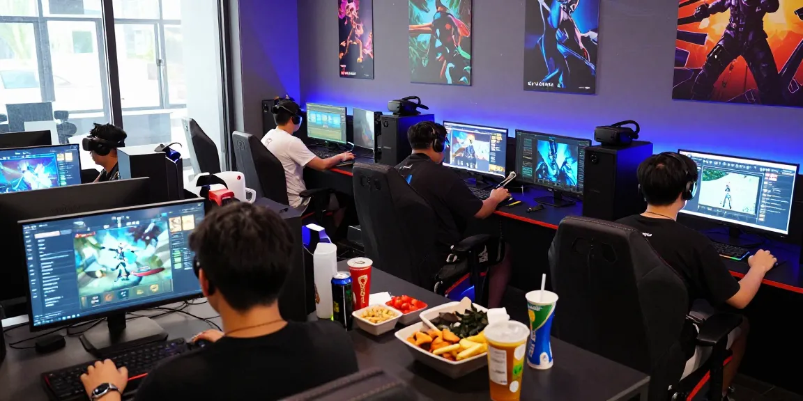Players enjoying the vibrant XX88 gaming experience in a high-tech lounge
