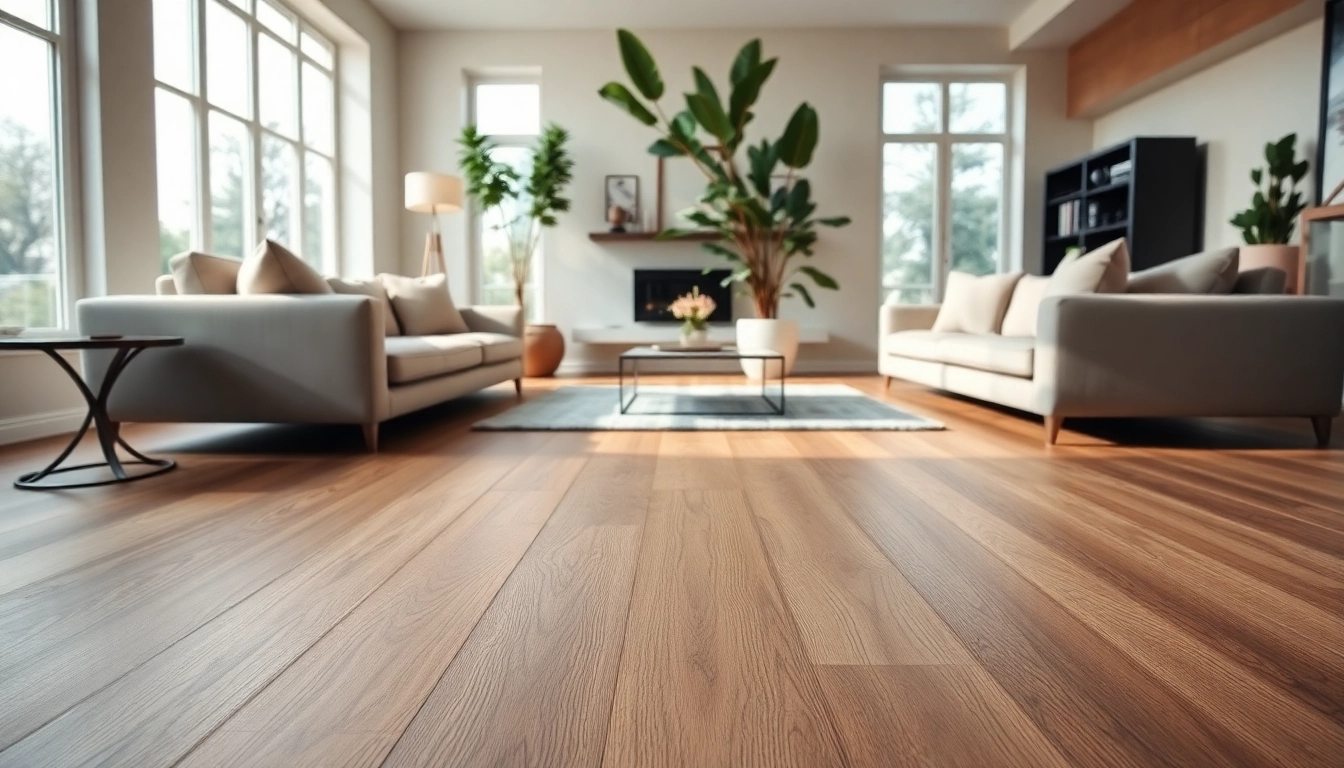 Showcasing elegant vinyl plank flooring in a cozy living room setting with modern decor.
