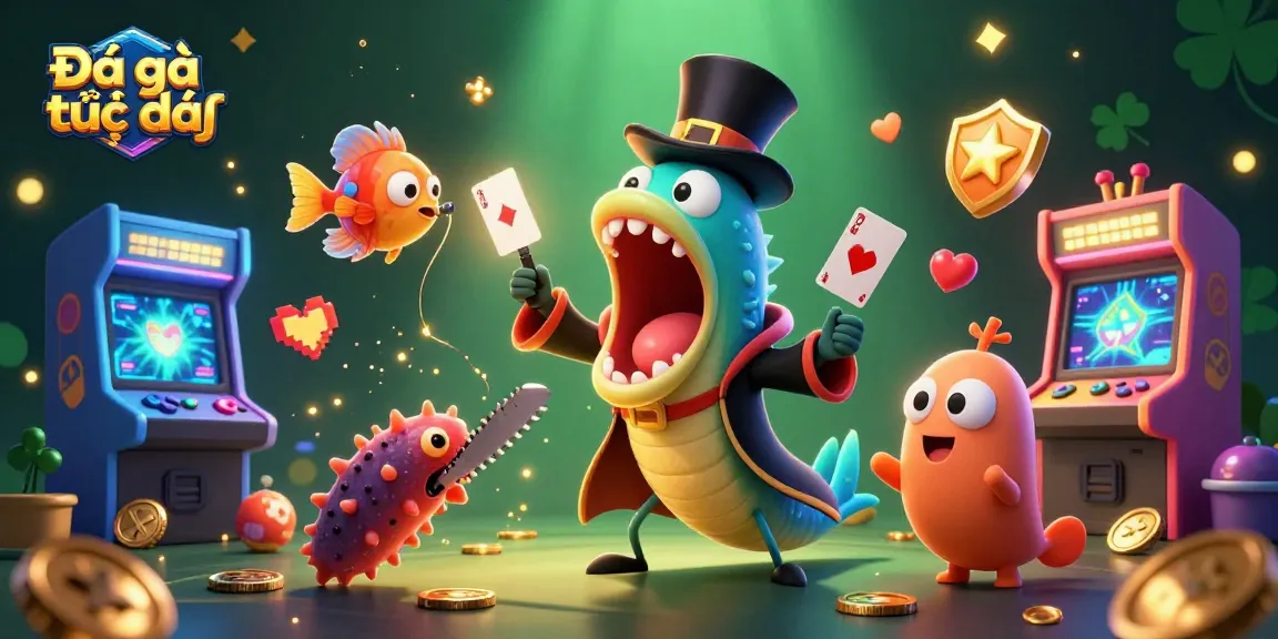 Experience Đá gà trực tiếp with vibrant characters showcasing magic tricks in a lively casino setting