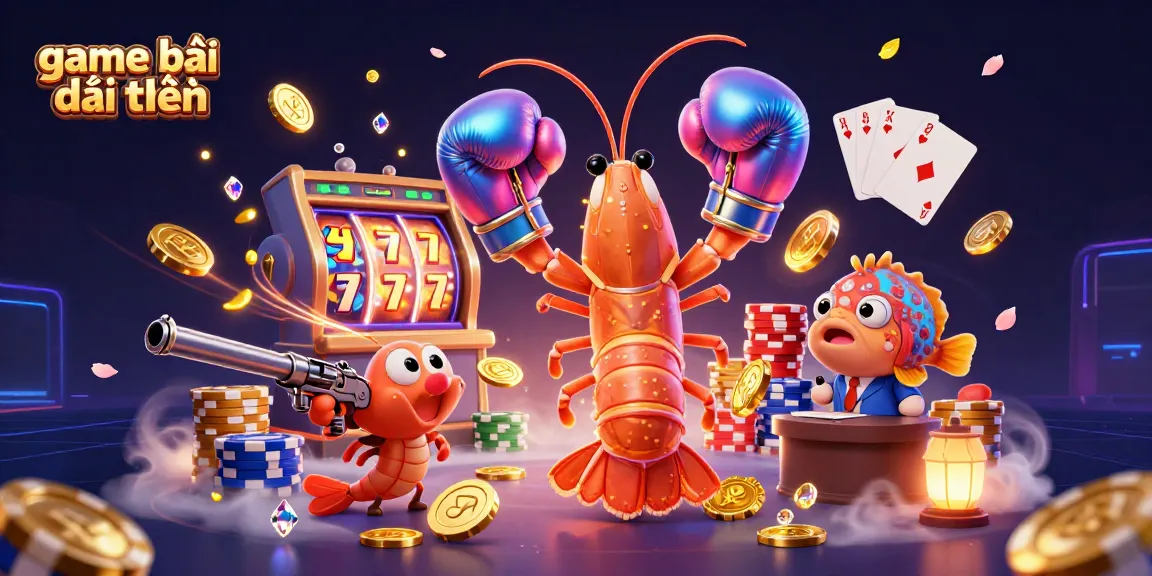 Engage in the excitement of game bài đổi thưởng with dynamic characters and vibrant casino elements.