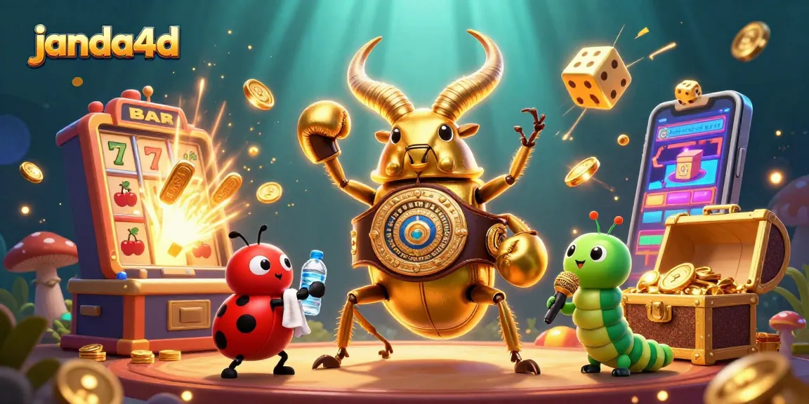 Melihat peluang besar di JANDA4D dengan jackpot berdesak-desakan dan karakter kartun penuh warna.