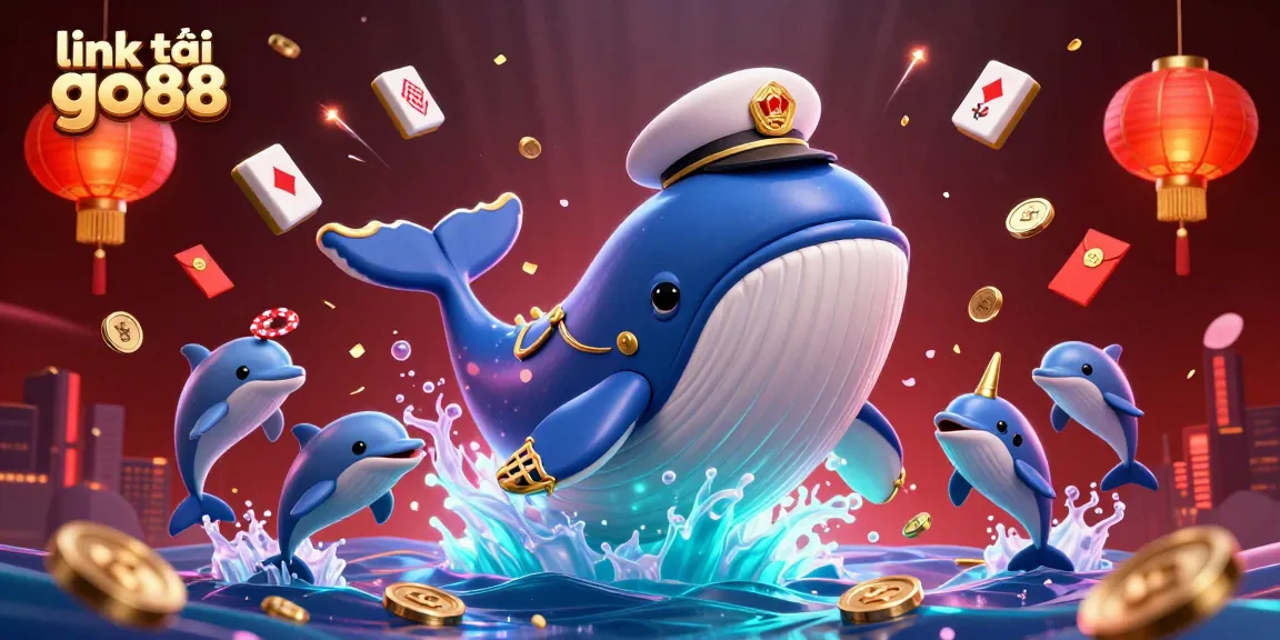 Play poker and win with the vibrant link tải go88 adventure featuring whales and gold coins.