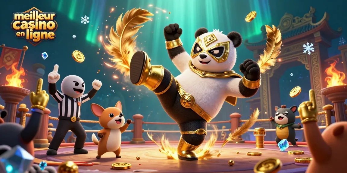 Le meilleur casino en ligne propose une action palpitante avec un panda lutteur et un chihuahua arbitre.
