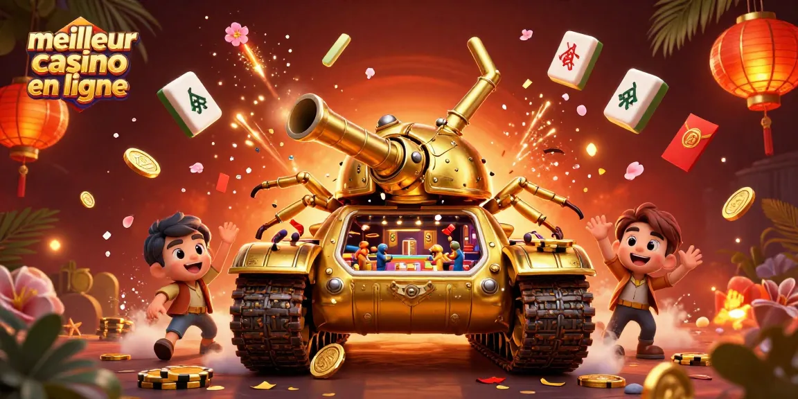 Découvrez le meilleur casino en ligne avec une illustration vibrante d'une cuve en forme de scarabée doré.
