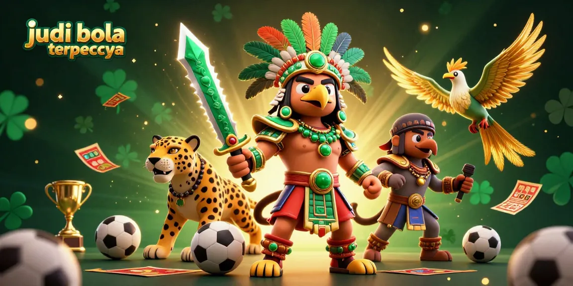 Join the thrilling action of judi bola terpercaya with this dynamic scene featuring vibrant characters and sports elements.