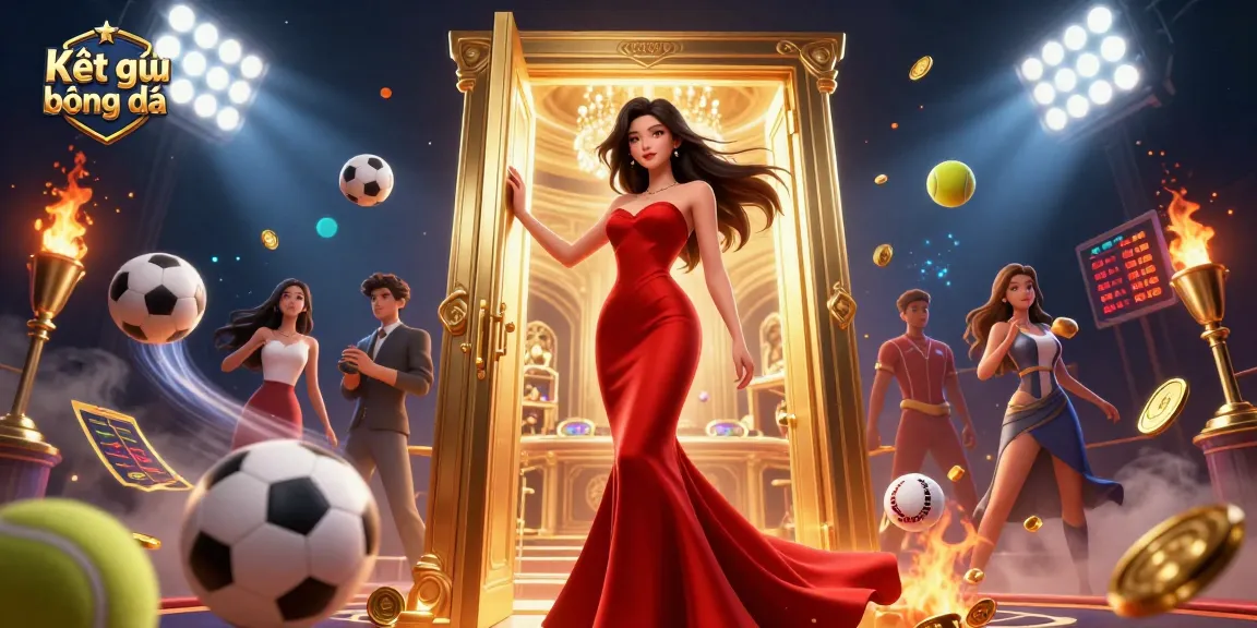 Experience Kết quả bóng đá with dynamic sports elements and vibrant energy in this captivating illustration.