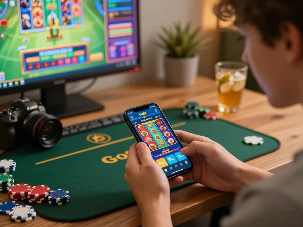 Play exciting games on the Go88 app, showcasing dynamic gameplay on a smartphone with vibrant graphics.