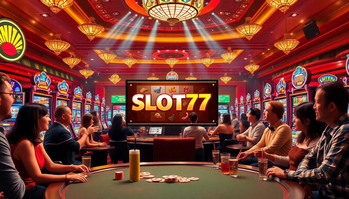 Slot77 menawarkan pengalaman bermain slot yang seru dengan pemain antusias di kasino.