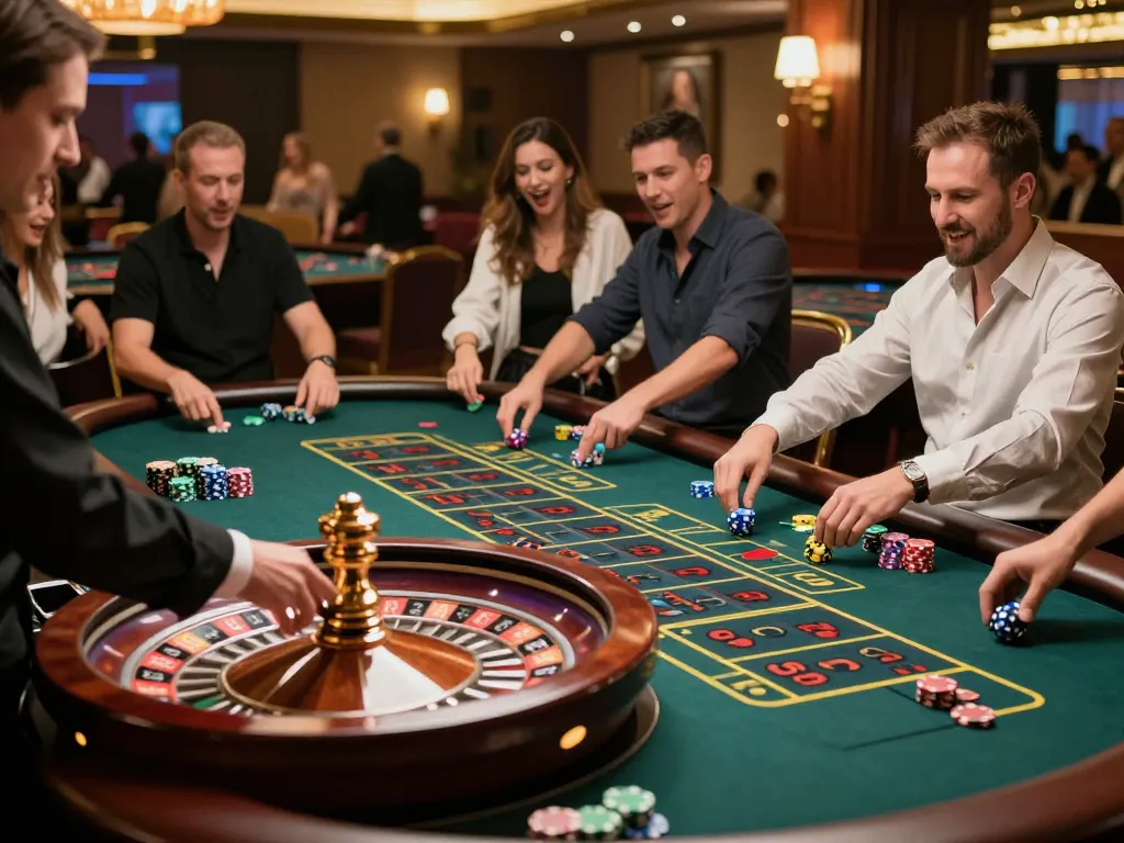 Experience thrilling roulette action at LC88 Casino with players engaged in betting.