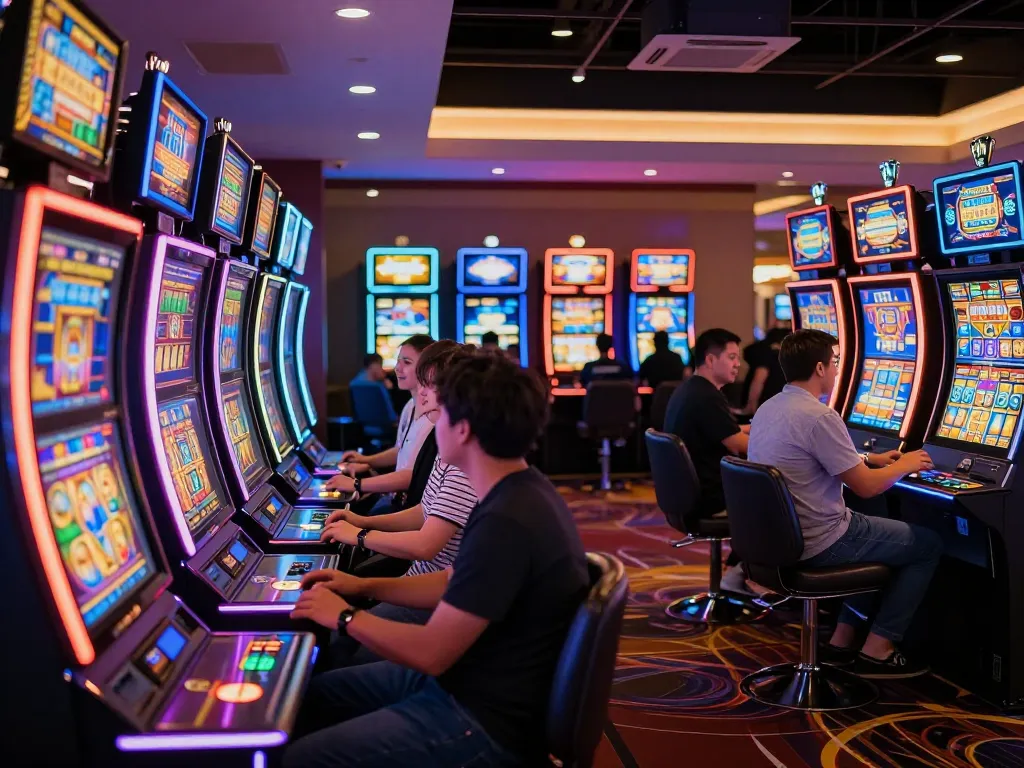 Spin the reels at the vibrant trang chủ mb66 casino with exciting slot machines and eager players.