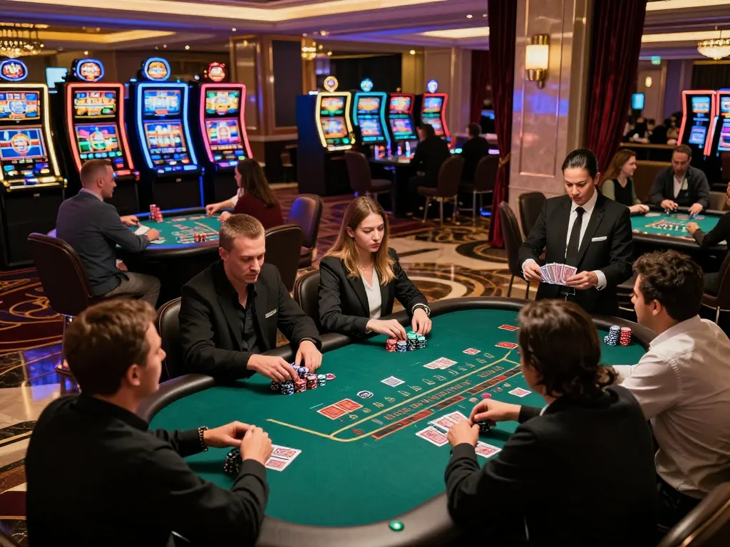 Players enjoying blackjack at hitclub casino with vibrant atmosphere and exciting gameplay
