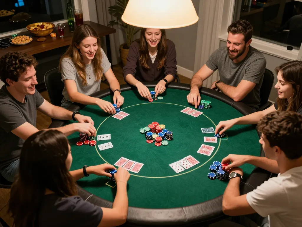 Experience fun with friends while mastering rokok88 login at a poker night.