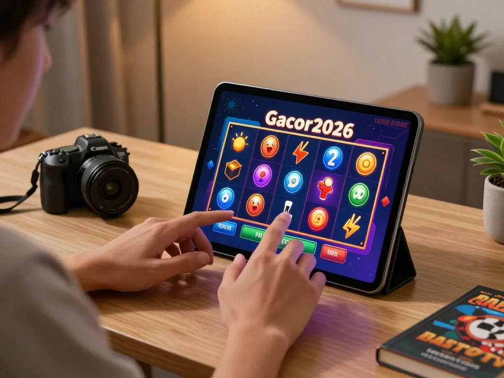 Engage with slot-gacor2026 while enjoying an online gaming session in a cozy home setting