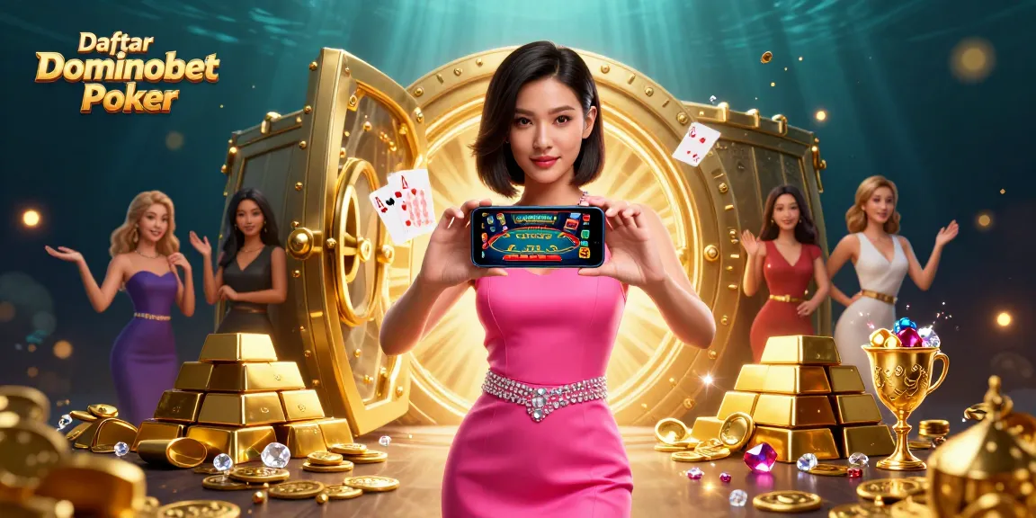 Engage in Daftar Dominobet Poker's lively action with a confident player showcasing live dealer gameplay.