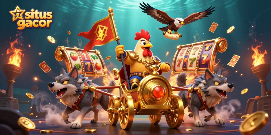Experience the thrill of situs gacor with vibrant slot reels and jackpots spinning in 3D.