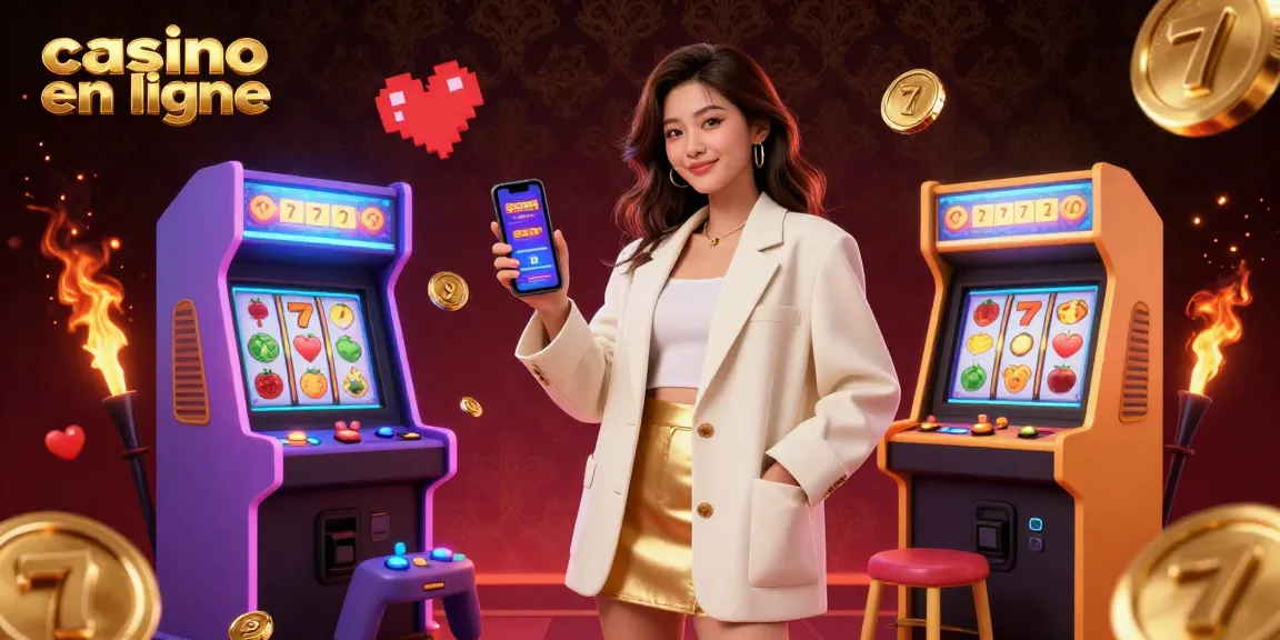 Vivez l'excitation du jeu dans un casino en ligne avec une illustration 3D dynamique et vibrante.