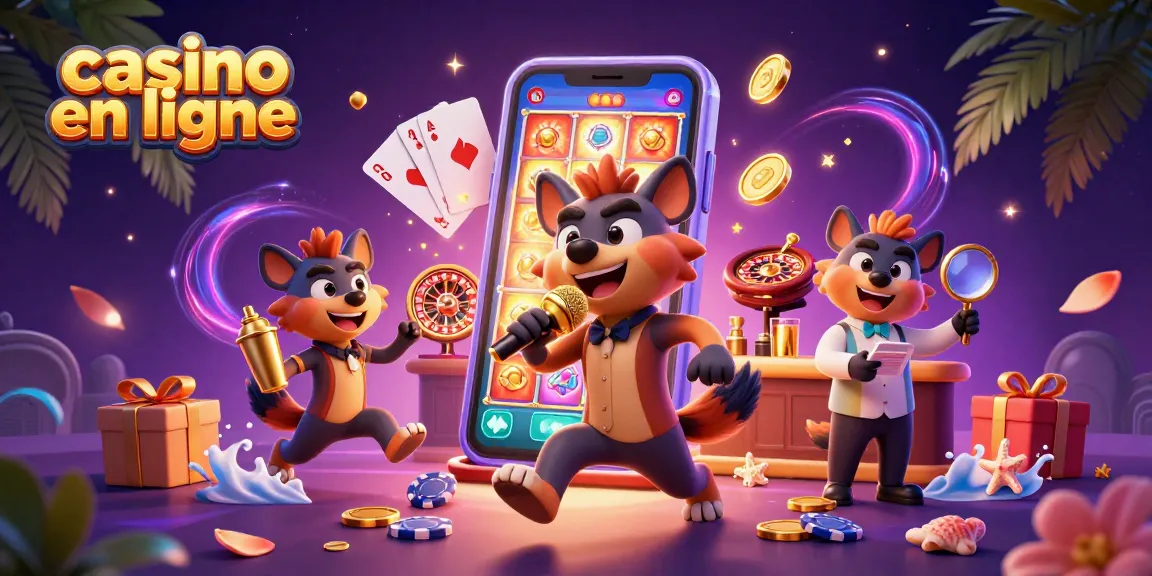 Casino en ligne mettant en scène des hyènes dans un club, illustrant l'amusement et les jeux de hasard.