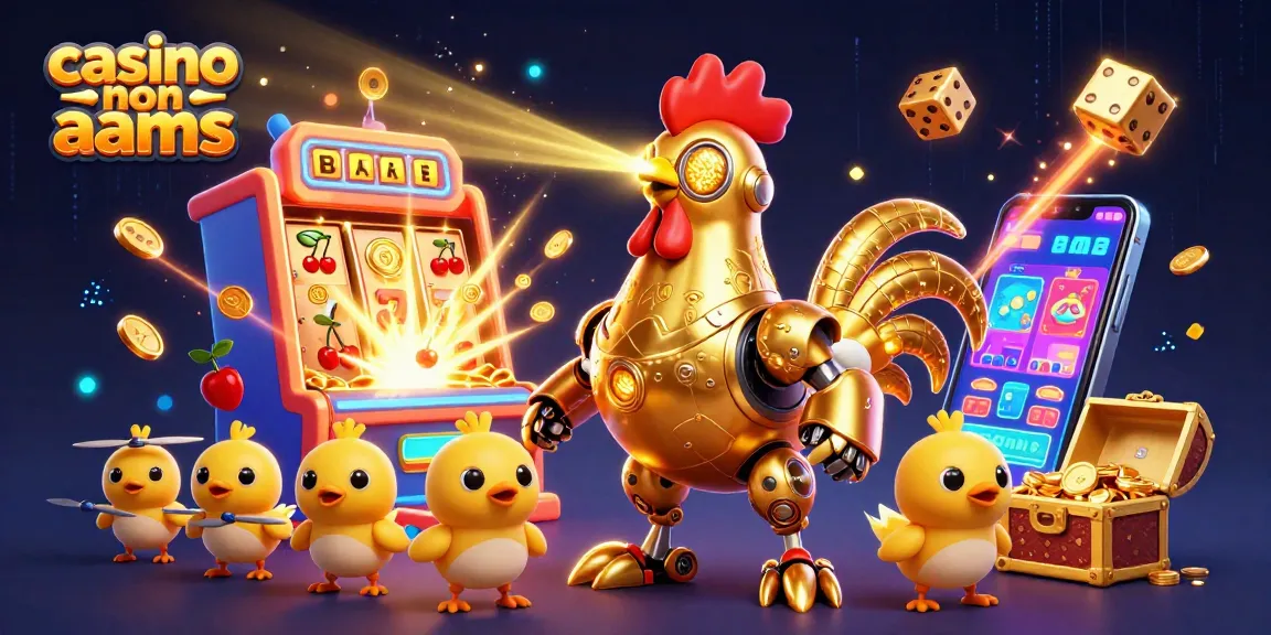 Gioca nei casino non AAMS con la robotica avvincente in un'illustrazione 3D dettagliata.