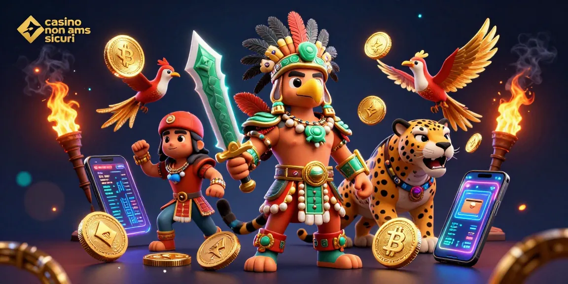 Vinci con casino non AAMS sicuri tra elementi 3D vibranti, criptovalute e un gameplay dinamico.