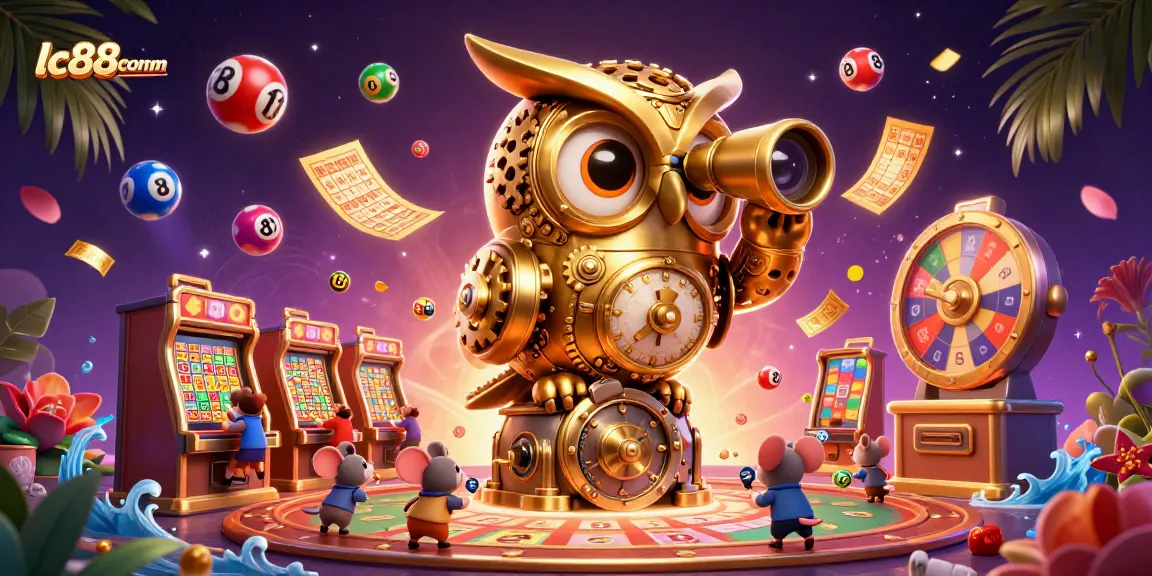 lc88comm allows players to engage in thrilling casino adventures, surrounded by vibrant slot games and dynamic prize elements.