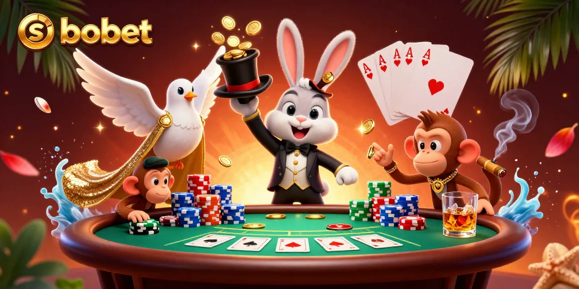 Experience sbobet betting with whimsical characters in a vibrant 3D casino scene full of energy
