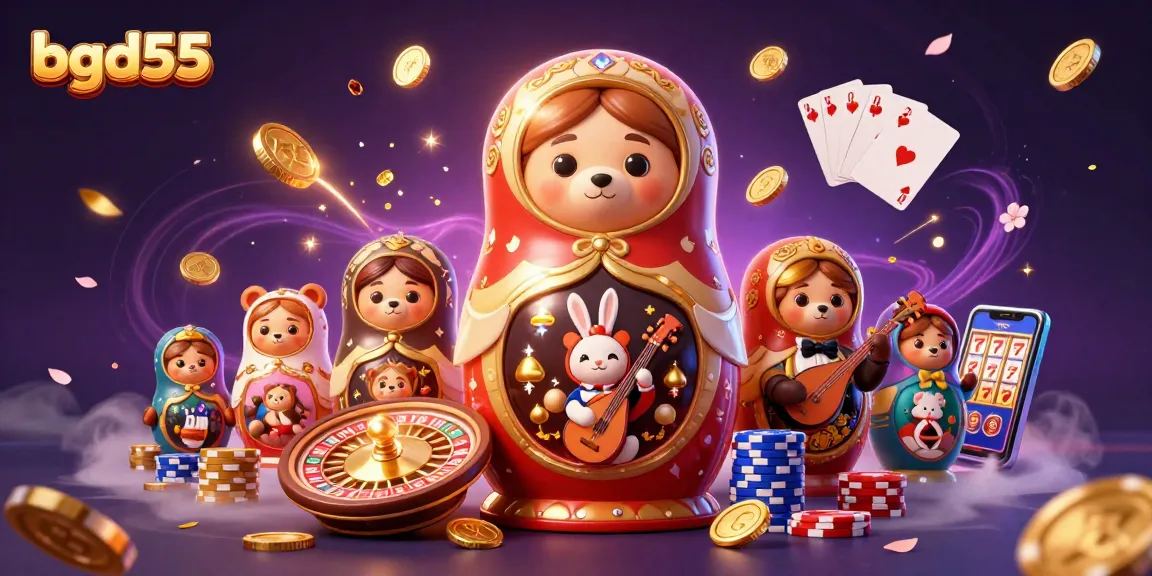 Experience the excitement of bgd55 with vibrant casino elements and 3D characters in action.